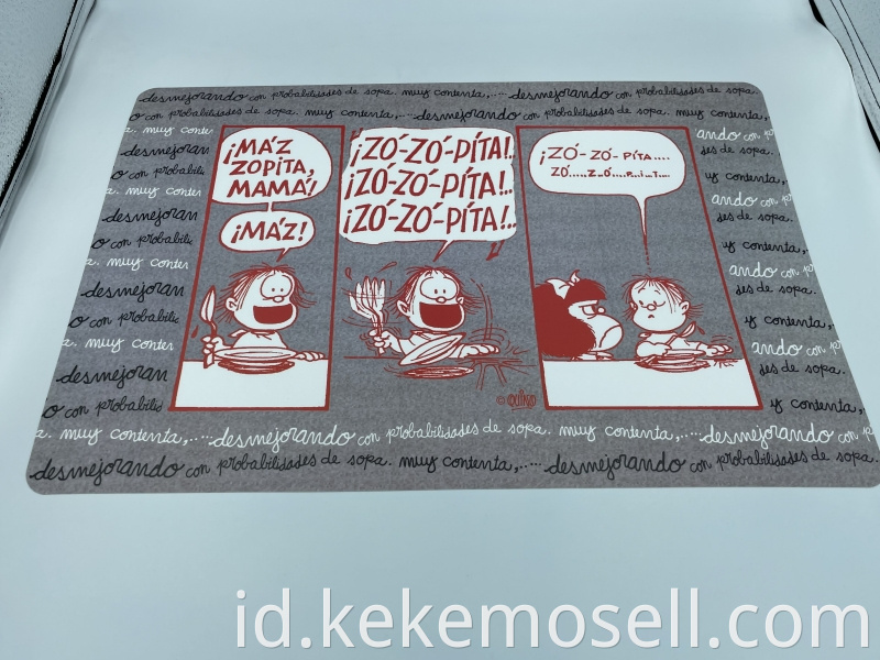 Grey Cartoon Table Mat Jpg